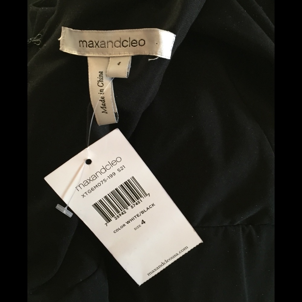 Max and Cleo black and beige romantic dress size 4 - Picture 7 of 8